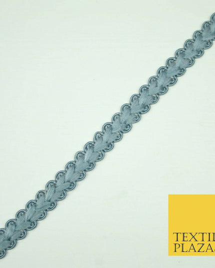 30 COLOURS - 1cm Soft Thread Woven Plait Border Braided Ribbon Trim - PER METRE
