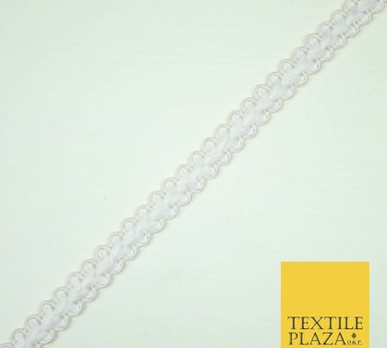 30 COLOURS - 1cm Soft Thread Woven Plait Border Braided Ribbon Trim - PER METRE