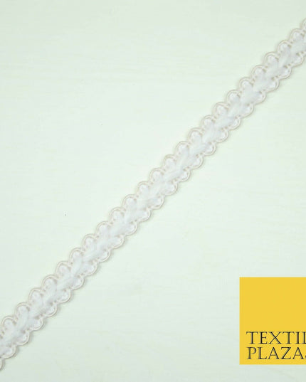 30 COLOURS - 1cm Soft Thread Woven Plait Border Braided Ribbon Trim - PER METRE