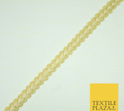 30 COLOURS - 1cm Soft Thread Woven Plait Border Braided Ribbon Trim - PER METRE