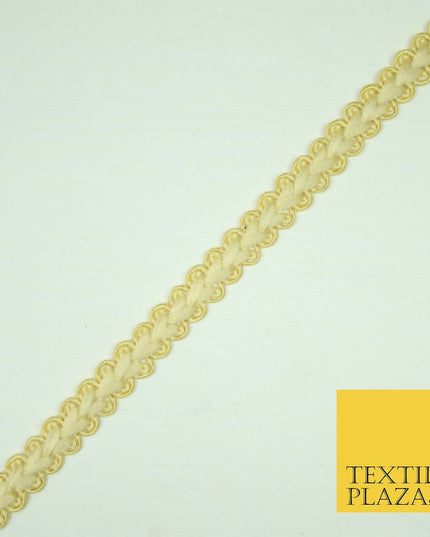30 COLOURS - 1cm Soft Thread Woven Plait Border Braided Ribbon Trim - PER METRE