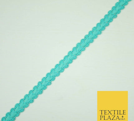 30 COLOURS - 1cm Soft Thread Woven Plait Border Braided Ribbon Trim - PER METRE