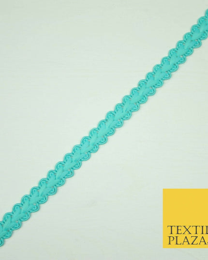 30 COLOURS - 1cm Soft Thread Woven Plait Border Braided Ribbon Trim - PER METRE