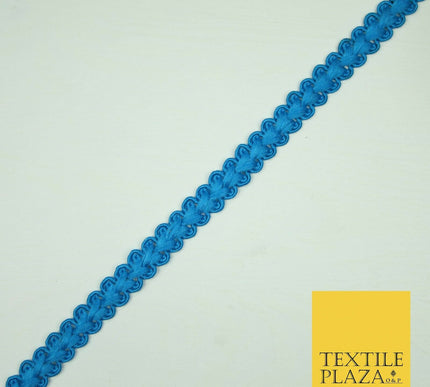 30 COLOURS - 1cm Soft Thread Woven Plait Border Braided Ribbon Trim - PER METRE