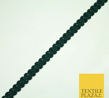 30 COLOURS - 1cm Soft Thread Woven Plait Border Braided Ribbon Trim - PER METRE