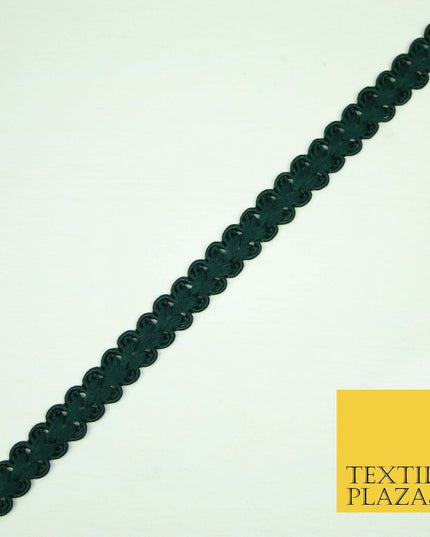 30 COLOURS - 1cm Soft Thread Woven Plait Border Braided Ribbon Trim - PER METRE