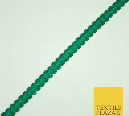 30 COLOURS - 1cm Soft Thread Woven Plait Border Braided Ribbon Trim - PER METRE