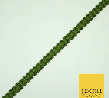 30 COLOURS - 1cm Soft Thread Woven Plait Border Braided Ribbon Trim - PER METRE