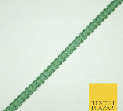 30 COLOURS - 1cm Soft Thread Woven Plait Border Braided Ribbon Trim - PER METRE