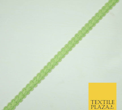 30 COLOURS - 1cm Soft Thread Woven Plait Border Braided Ribbon Trim - PER METRE