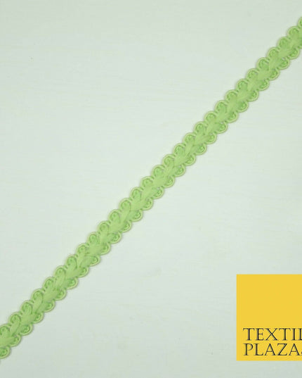 30 COLOURS - 1cm Soft Thread Woven Plait Border Braided Ribbon Trim - PER METRE