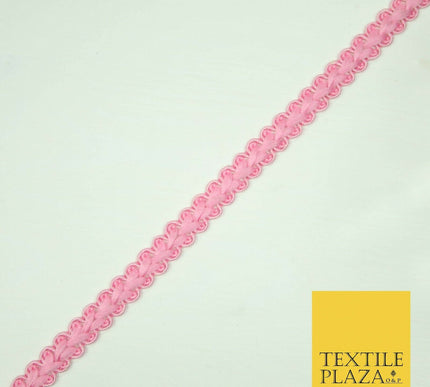 30 COLOURS - 1cm Soft Thread Woven Plait Border Braided Ribbon Trim - PER METRE