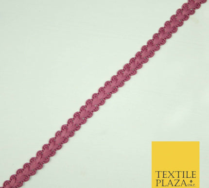 30 COLOURS - 1cm Soft Thread Woven Plait Border Braided Ribbon Trim - PER METRE