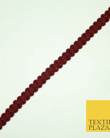 30 COLOURS - 1cm Soft Thread Woven Plait Border Braided Ribbon Trim - PER METRE
