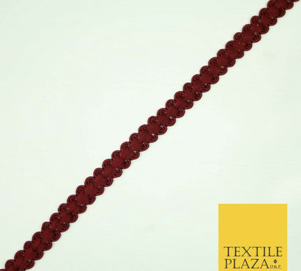 30 COLOURS - 1cm Soft Thread Woven Plait Border Braided Ribbon Trim - PER METRE