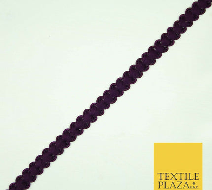 30 COLOURS - 1cm Soft Thread Woven Plait Border Braided Ribbon Trim - PER METRE