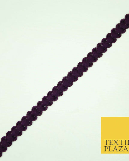 30 COLOURS - 1cm Soft Thread Woven Plait Border Braided Ribbon Trim - PER METRE