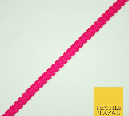 30 COLOURS - 1cm Soft Thread Woven Plait Border Braided Ribbon Trim - PER METRE