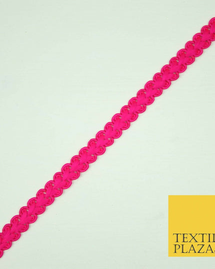 30 COLOURS - 1cm Soft Thread Woven Plait Border Braided Ribbon Trim - PER METRE