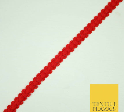 30 COLOURS - 1cm Soft Thread Woven Plait Border Braided Ribbon Trim - PER METRE