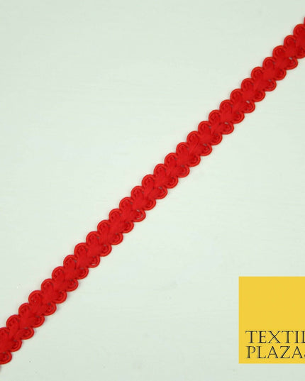 30 COLOURS - 1cm Soft Thread Woven Plait Border Braided Ribbon Trim - PER METRE