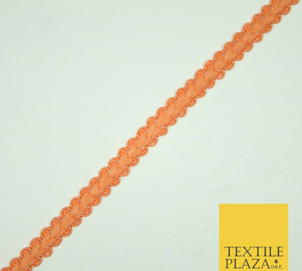 30 COLOURS - 1cm Soft Thread Woven Plait Border Braided Ribbon Trim - PER METRE