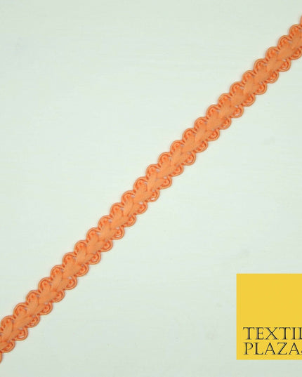 30 COLOURS - 1cm Soft Thread Woven Plait Border Braided Ribbon Trim - PER METRE