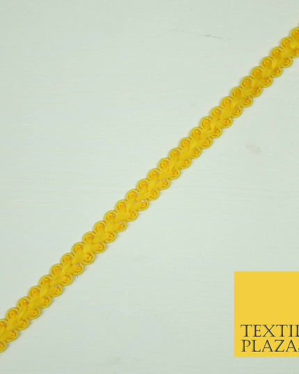 30 COLOURS - 1cm Soft Thread Woven Plait Border Braided Ribbon Trim - PER METRE