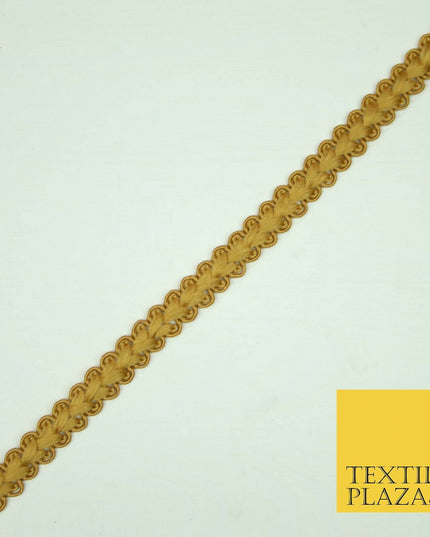 30 COLOURS - 1cm Soft Thread Woven Plait Border Braided Ribbon Trim - PER METRE