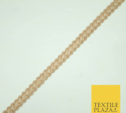 30 COLOURS - 1cm Soft Thread Woven Plait Border Braided Ribbon Trim - PER METRE