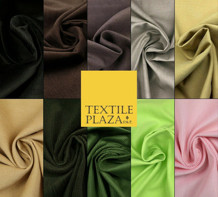 10 COLOURS -  Premium Plain Needlecord Fabric Babycord Corduroy Dress Craft 44"