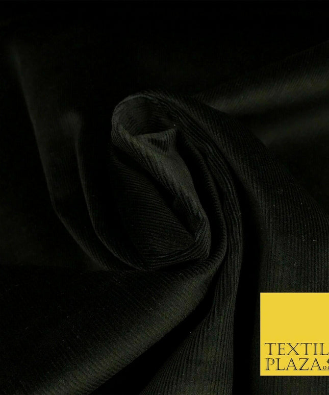 10 COLOURS -  Premium Plain Needlecord Fabric Babycord Corduroy Dress Craft 44"