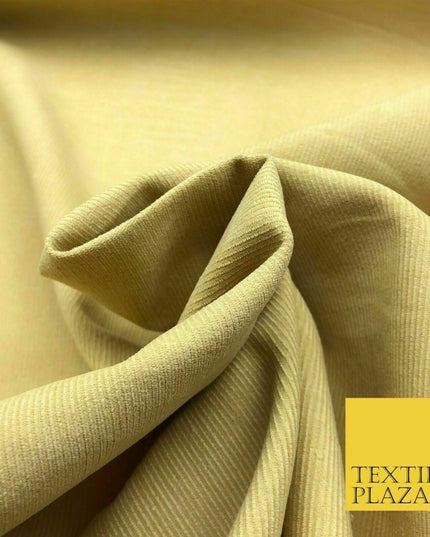 10 COLOURS -  Premium Plain Needlecord Fabric Babycord Corduroy Dress Craft 44"