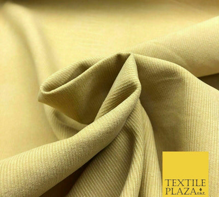 10 COLOURS -  Premium Plain Needlecord Fabric Babycord Corduroy Dress Craft 44"