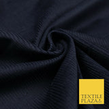 Navy / Light Blue Premium Medium 12 Wale Needlecord Fabric Corduroy Dress Craft