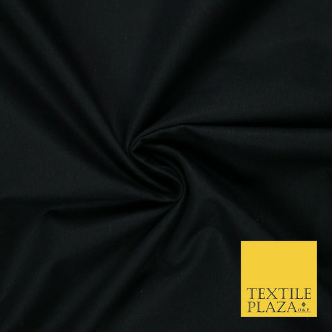 JET NAVY STRETCH COTTON SATEEN FABRIC Plain Stretch T Shirt Dress Fabric 6107