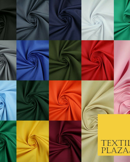 20 COLOURS - Premium Polycotton Drill Fabric Twill Uniform Workwear Dress Craft