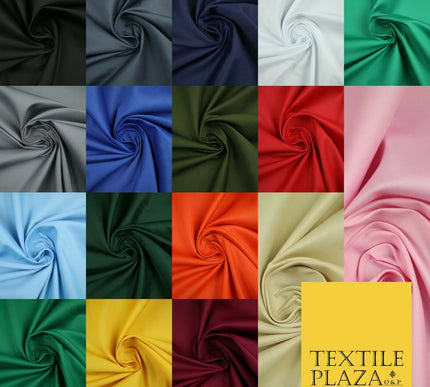 20 COLOURS - Premium Polycotton Drill Fabric Twill Uniform Workwear Dress Craft