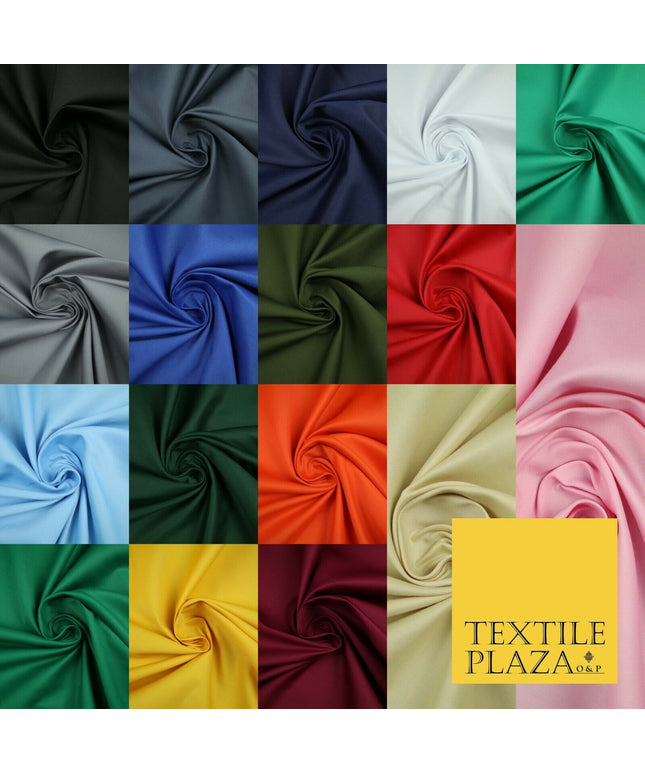 20 COLOURS - Premium Polycotton Drill Fabric Twill Uniform Workwear Dress Craft