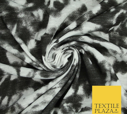 Mono Pink Psychedelic Wacky Tie Dye Abstract Soft Printed Stretch Jersey Fabric