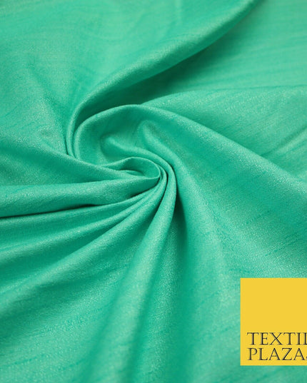 30 COLOURS Plain Dyed Slubbed Textured Faux Dupion Raw Silk 100%Polyester Fabric