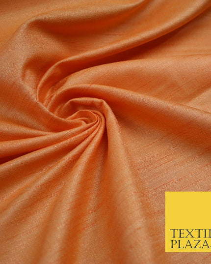 30 COLOURS Plain Dyed Slubbed Textured Faux Dupion Raw Silk 100%Polyester Fabric