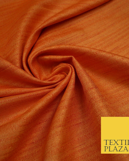 30 COLOURS Plain Dyed Slubbed Textured Faux Dupion Raw Silk 100%Polyester Fabric