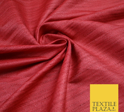 30 COLOURS Plain Dyed Slubbed Textured Faux Dupion Raw Silk 100%Polyester Fabric