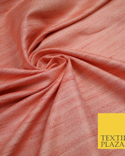 30 COLOURS Plain Dyed Slubbed Textured Faux Dupion Raw Silk 100%Polyester Fabric