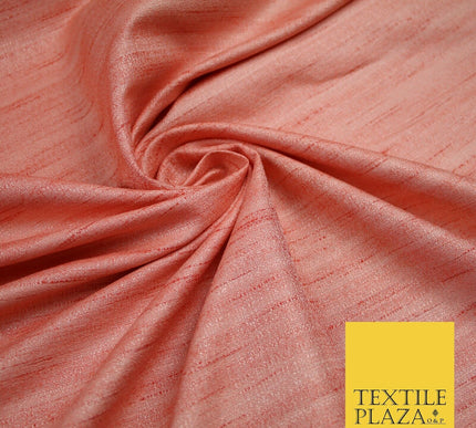 30 COLOURS Plain Dyed Slubbed Textured Faux Dupion Raw Silk 100%Polyester Fabric