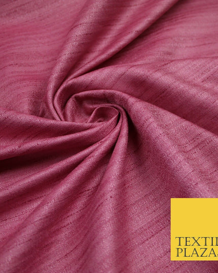 30 COLOURS Plain Dyed Slubbed Textured Faux Dupion Raw Silk 100%Polyester Fabric