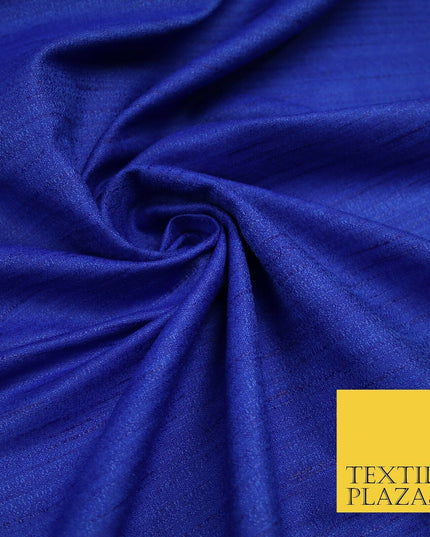 30 COLOURS Plain Dyed Slubbed Textured Faux Dupion Raw Silk 100%Polyester Fabric