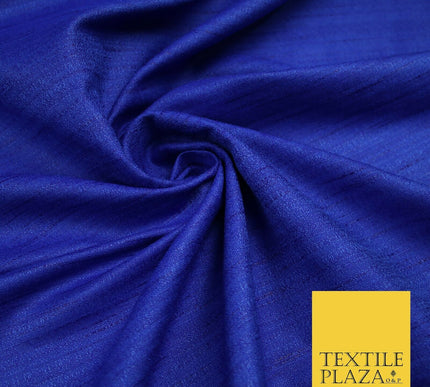 30 COLOURS Plain Dyed Slubbed Textured Faux Dupion Raw Silk 100%Polyester Fabric
