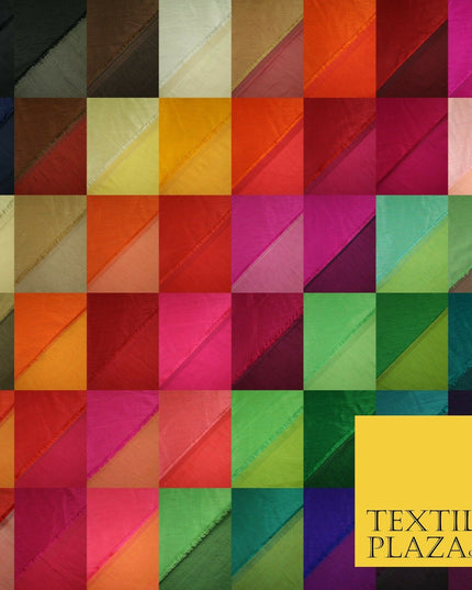 50 COLOURS Plain Dyed Two Tone Shot Heavy Slubbed Faux Dupion Raw Silk Fabric